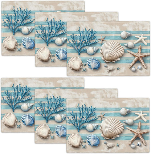 Summer sea shell placemats - sea,