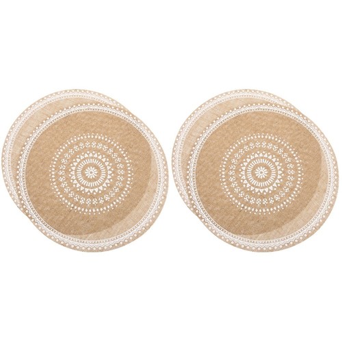 4pcs woven jute dining table - woven,