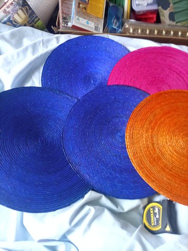 Handmade round placemats - handmade,