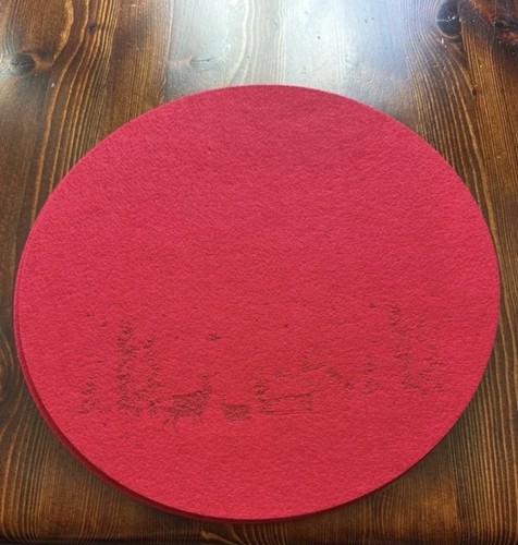 Red felt christmas - red,