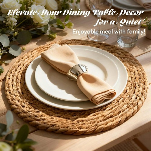 Inch round woven placemats - woven,