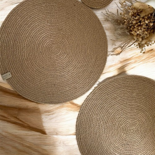 Handmade jute placemats 32cm - handmade,