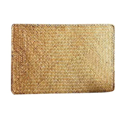 Reusable khaki woven placemat - khaki,