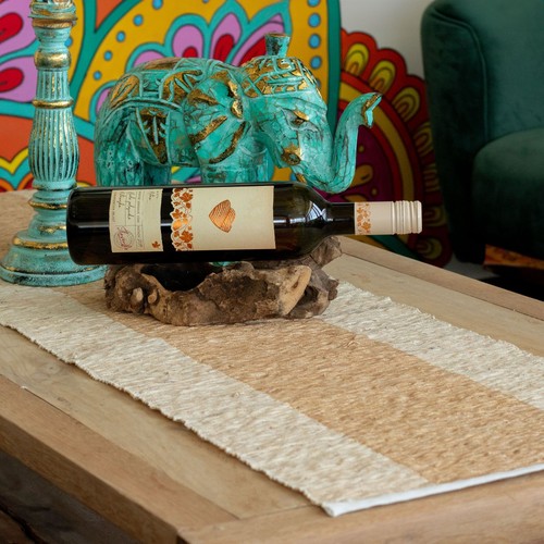 Natural vetiver table - natural, runner