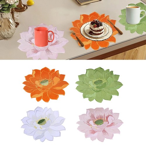 Rustic lotus placemats 30x30cm - rustic,