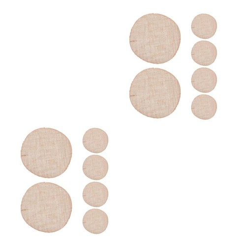 Rustic round burlap placemats - round,