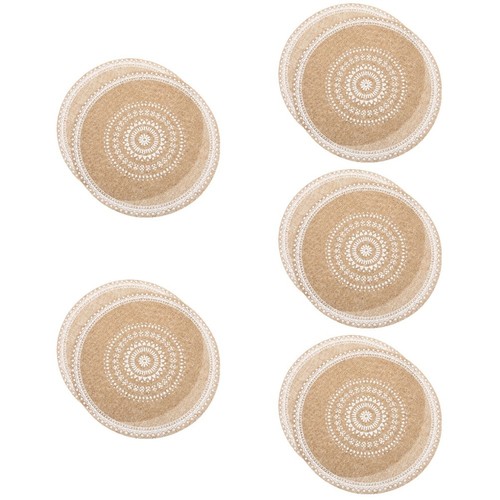 Pcs placemats rustic round - 10,
