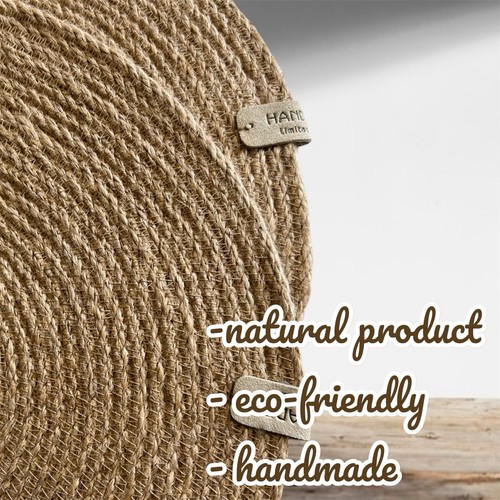 Set handmade oval jute - set, of