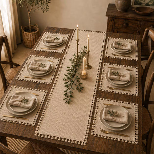 Cotton table runner and - runner,