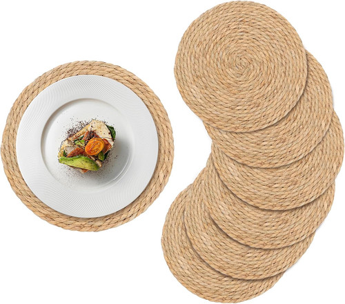 Rustic round placemats - round,