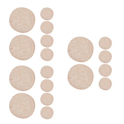 18pcs rustic burlap - 18pcs, round