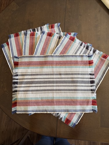 Farmhouse stripped placemats - farmhouse,