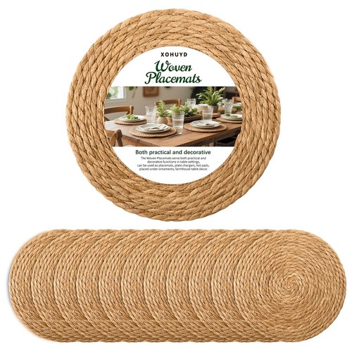 Inch round woven placemats - 13-inch,