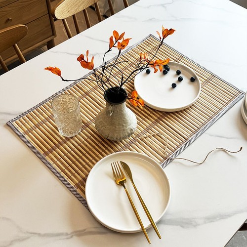 Natural wood placemats rustic - wood,